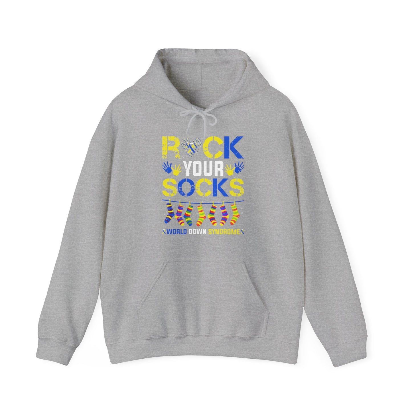 Rock your Socks Down Syndrome Unisex Heavy Blend™ Hooded Sweatshirt