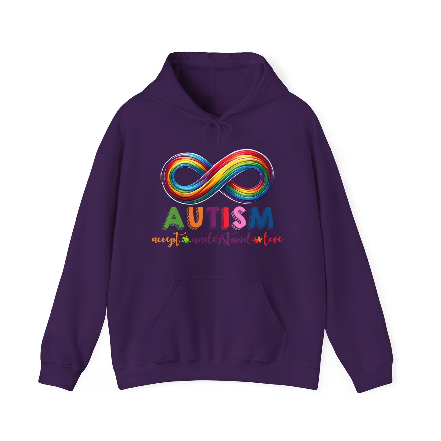 Autism Accept Unisex Heavy Blend™ Hooded Sweatshirt