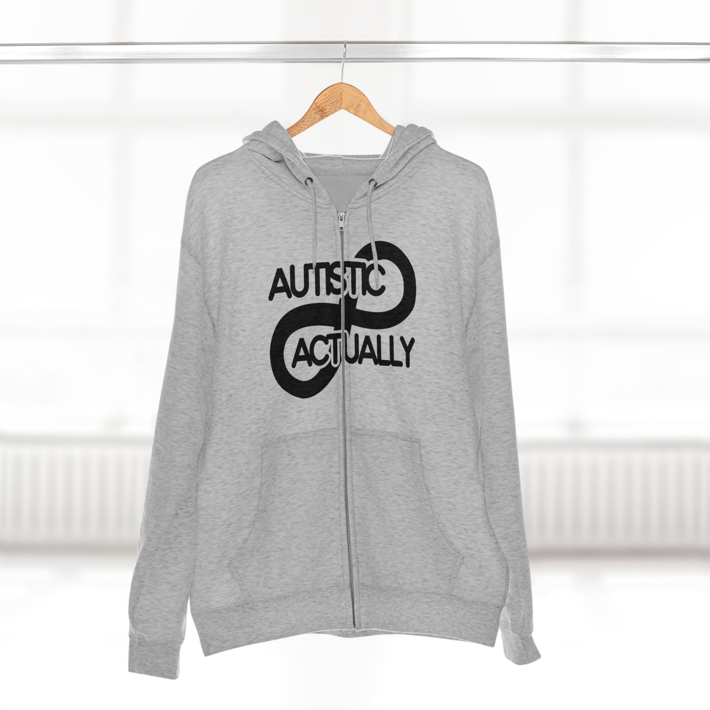 Actually Autistic Unisex Premium Full Zip Hoodie