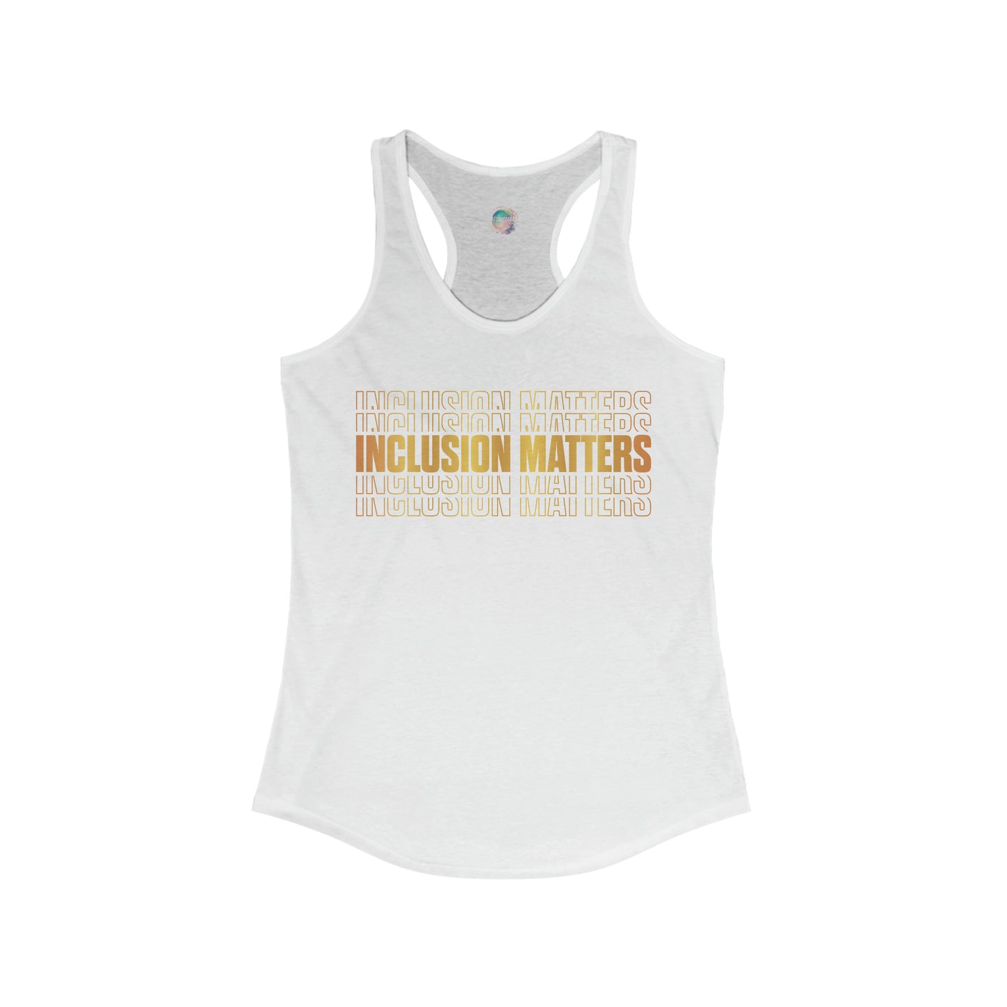 Inclusion Maters Gold Women's Ideal Racerback Tank