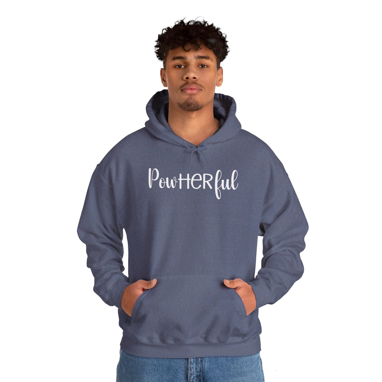 PowHERful double sided Unisex Heavy Blend™ Hooded Sweatshirt