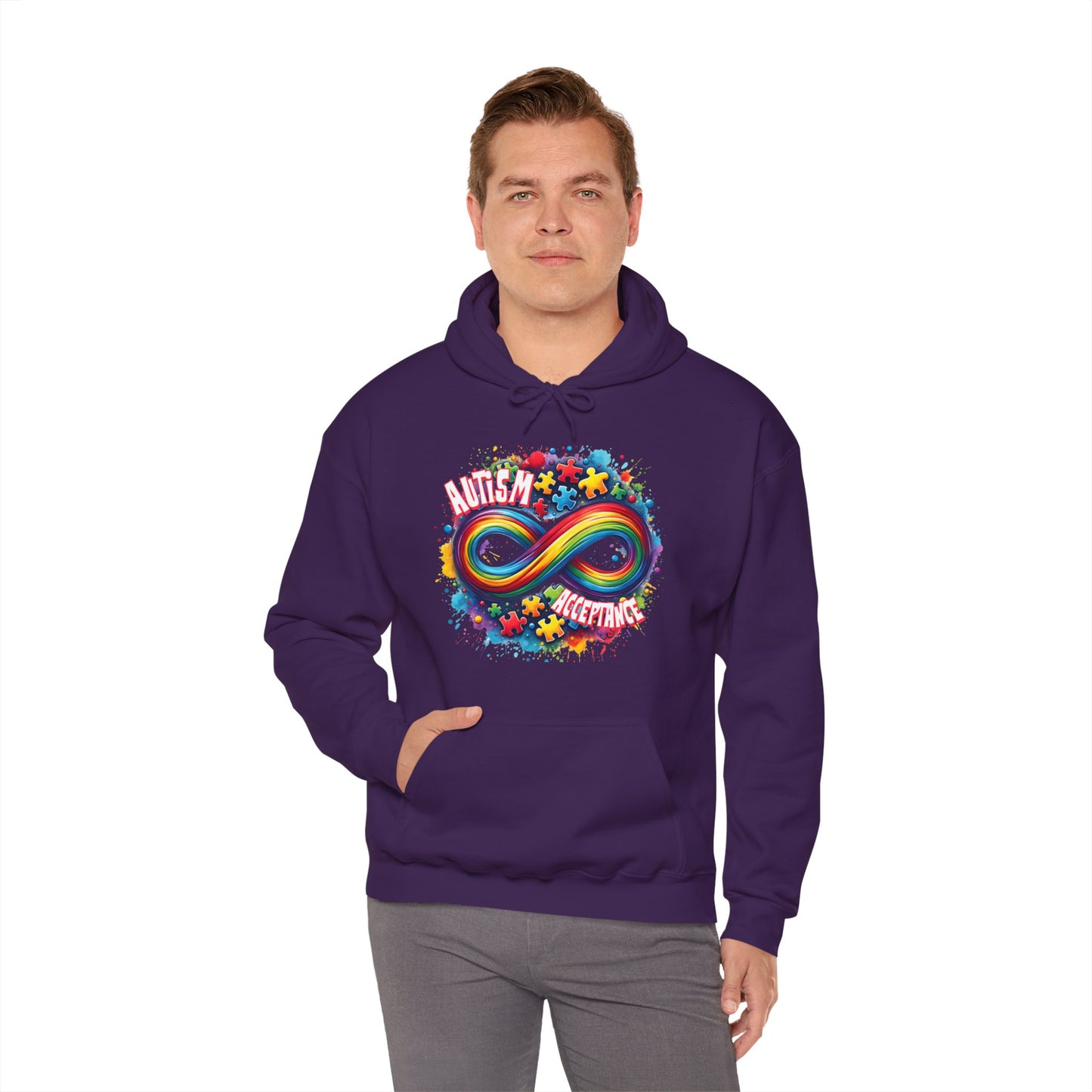 Autism Acceptance Unisex Heavy Blend™ Hooded Sweatshirt