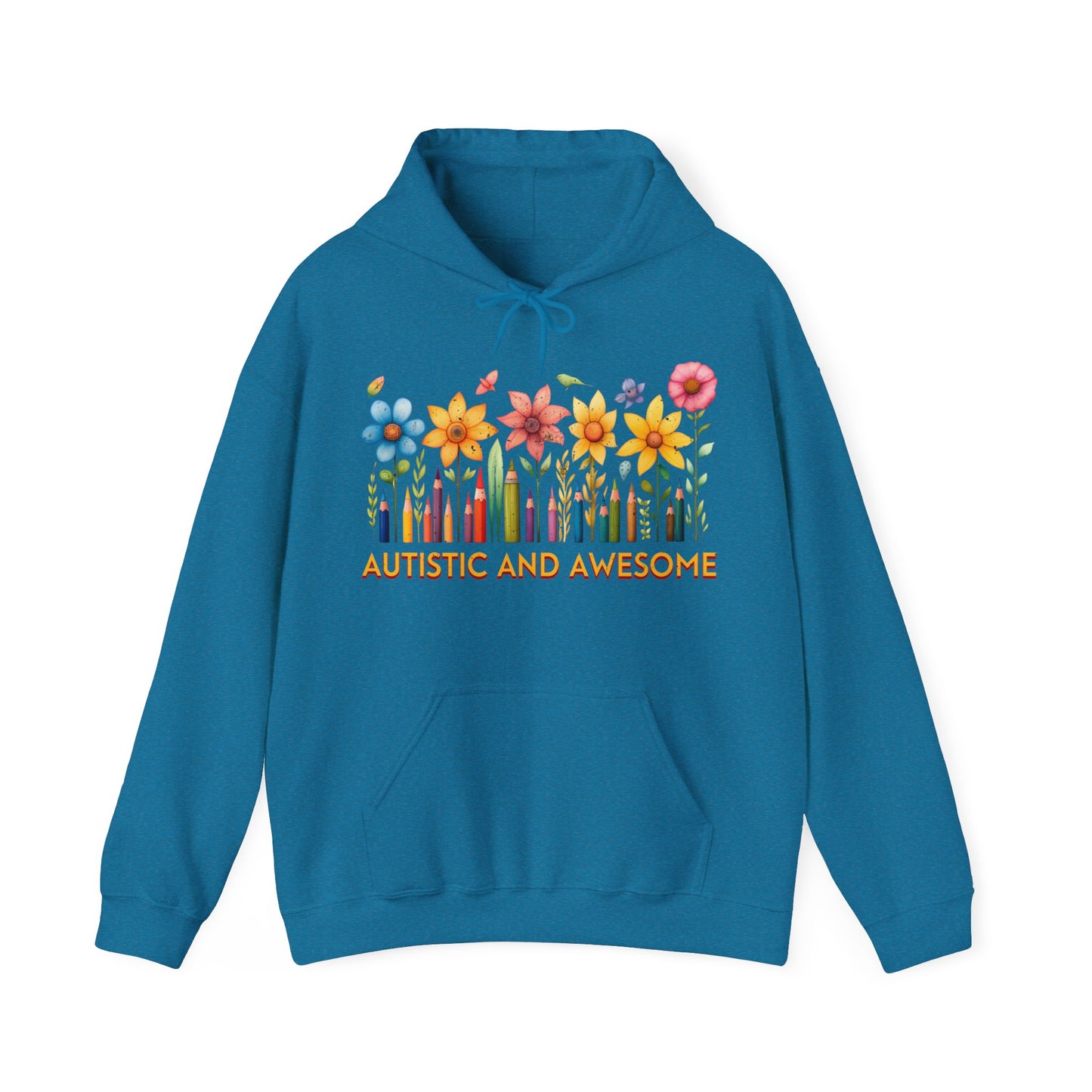 Autistic and Awesome Unisex Heavy Blend™ Hooded Sweatshirt