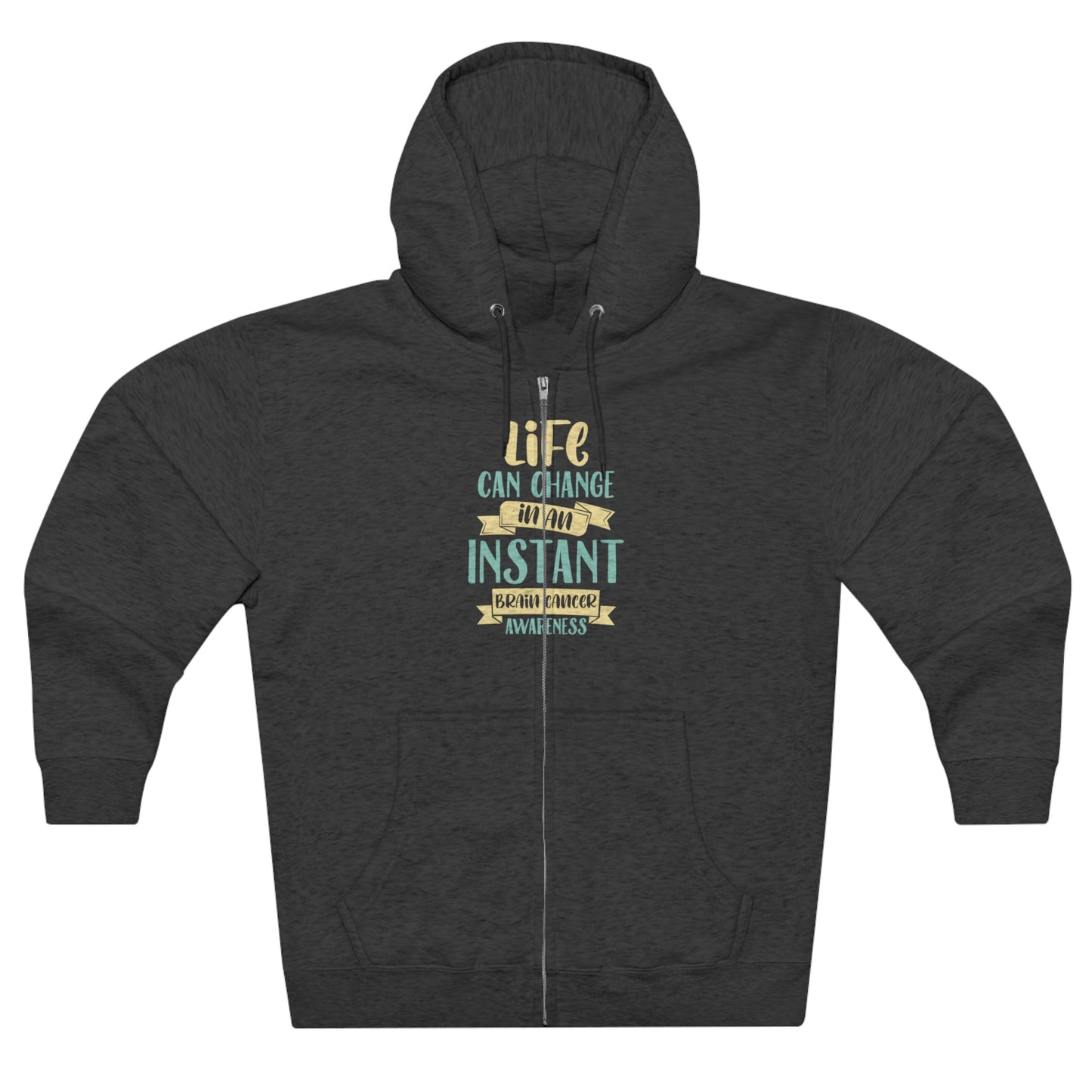 Brain Cancer 1 Unisex Premium Full Zip Hoodie