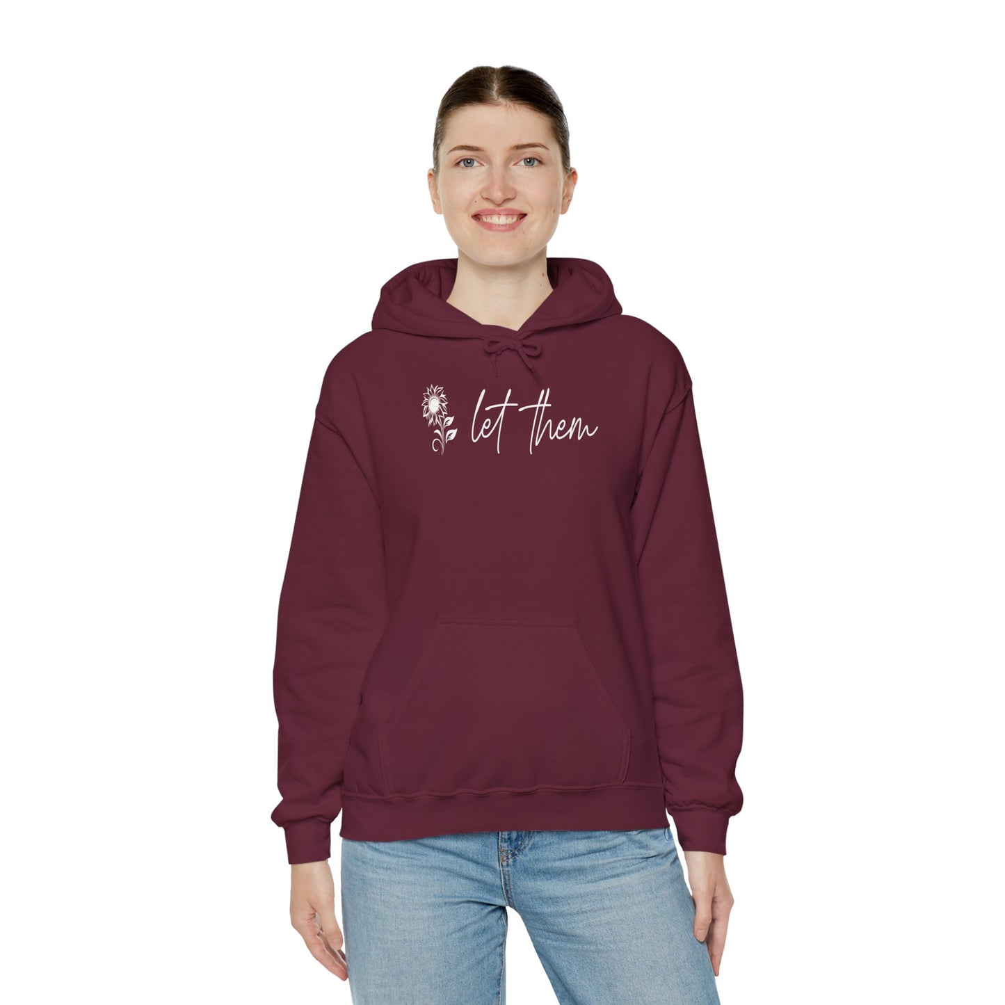 Custom Let Them (with back design) Unisex Heavy Blend™ Hooded Sweatshirt